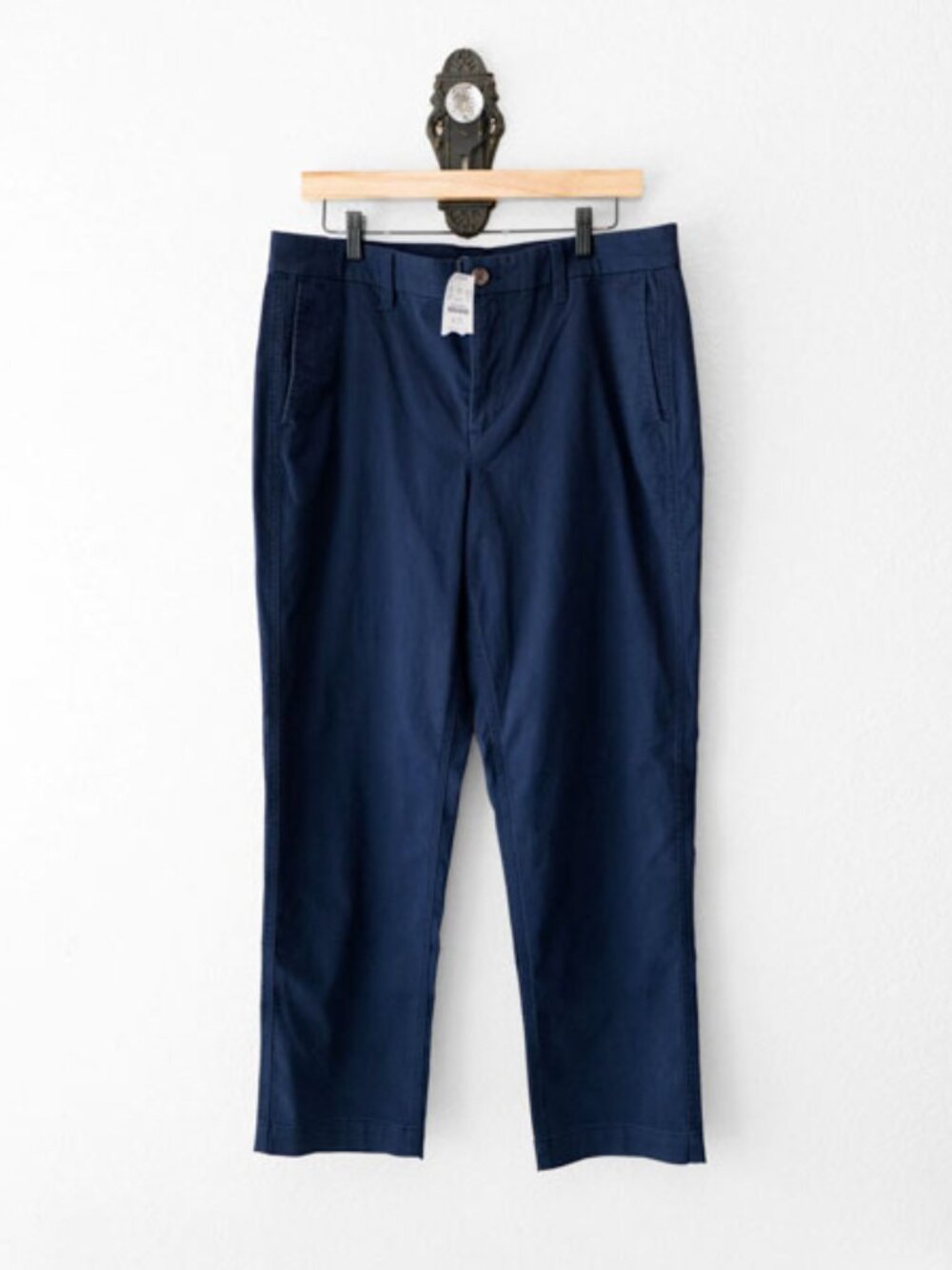 NWT J Crew High Rise Girlfriend Chino Pants Navy Blue Size 12 Stretch